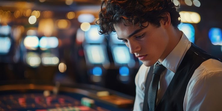 Meja roulette JILI dengan roda putar dan live feed